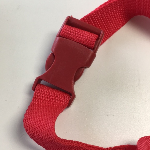 Red Fanny Pack w/ 3 zippered pouches - Picture 3 of 7